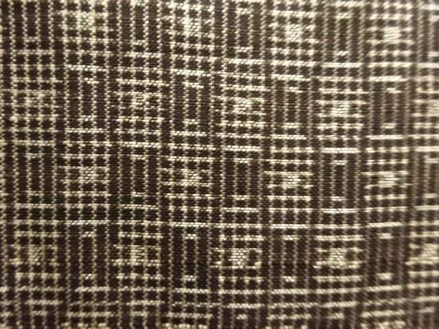 JAPANESE KIMONO / ANTIQUE KIMONO / DORO OSHIMA TSUMUGI / WOVEN ABSTRACT